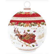 Xmas Memories Boîte biscuits "Boule" D18xH23cm